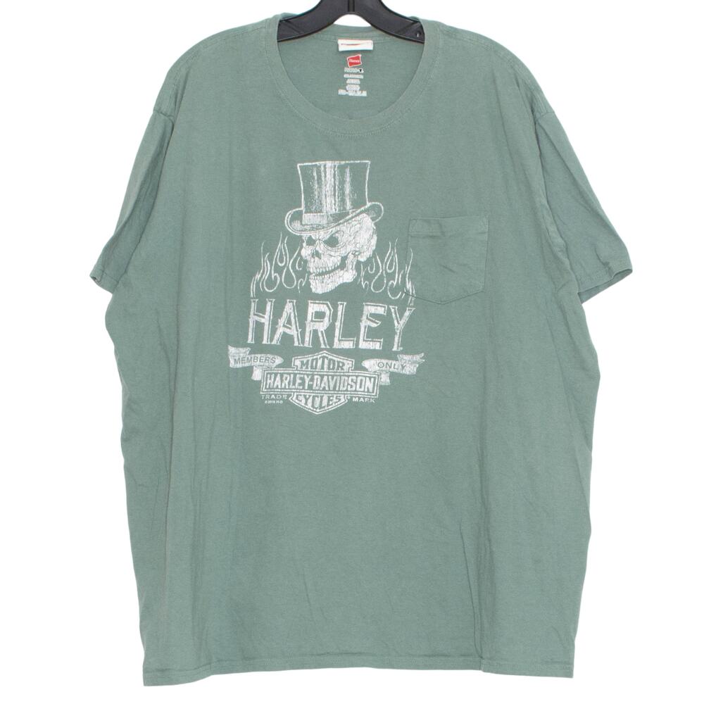 Harley Davidson Shirt Skull Graphic Temecula Biker Grunge Streetwear Y2K 3XL